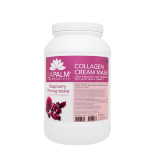 La Palm, Collagen Cream Foot Mask, Raspberry & Pomegranate, 1Gal KK 